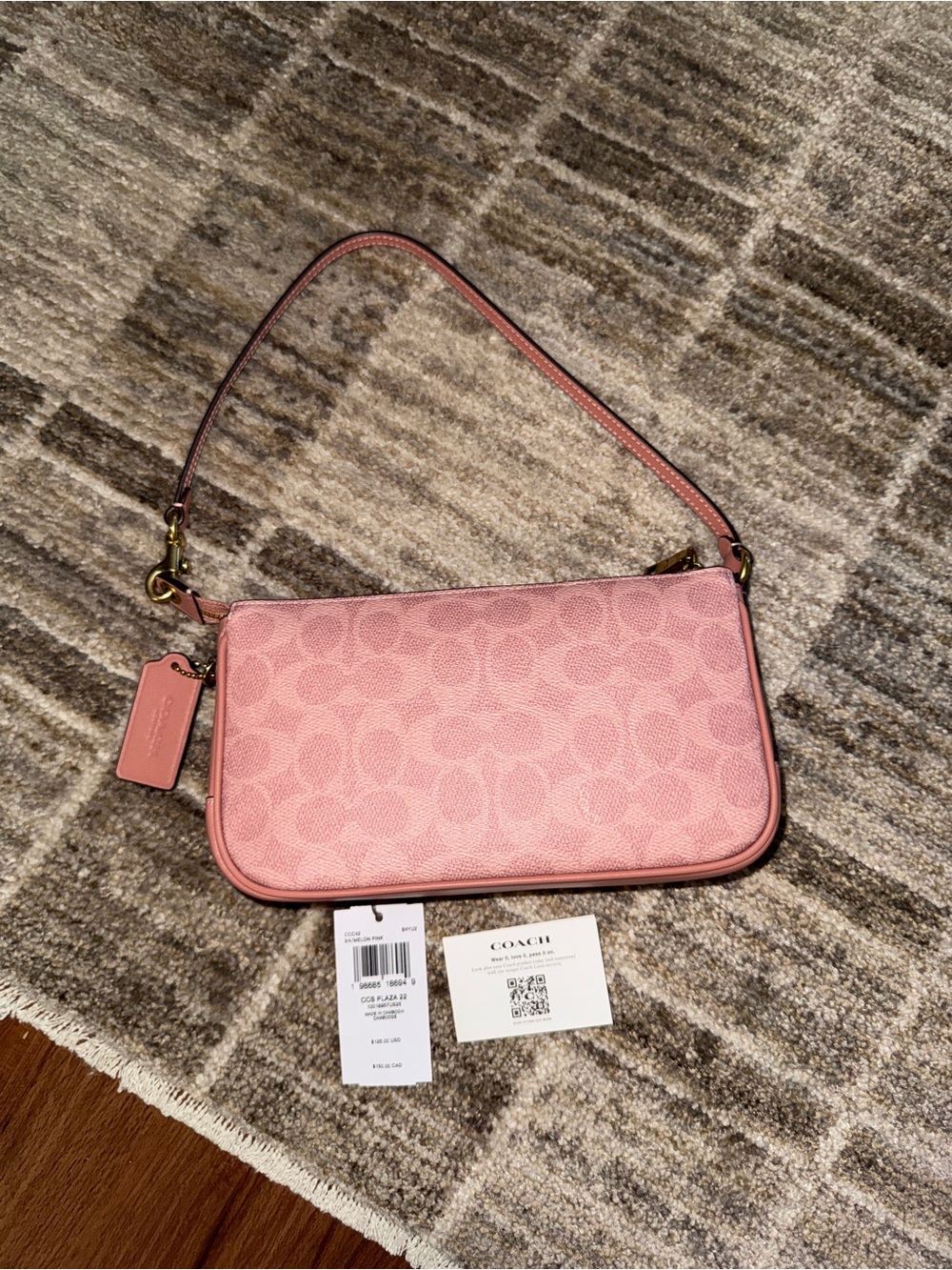 Coach Plaza Bag in Signature Print PinK New